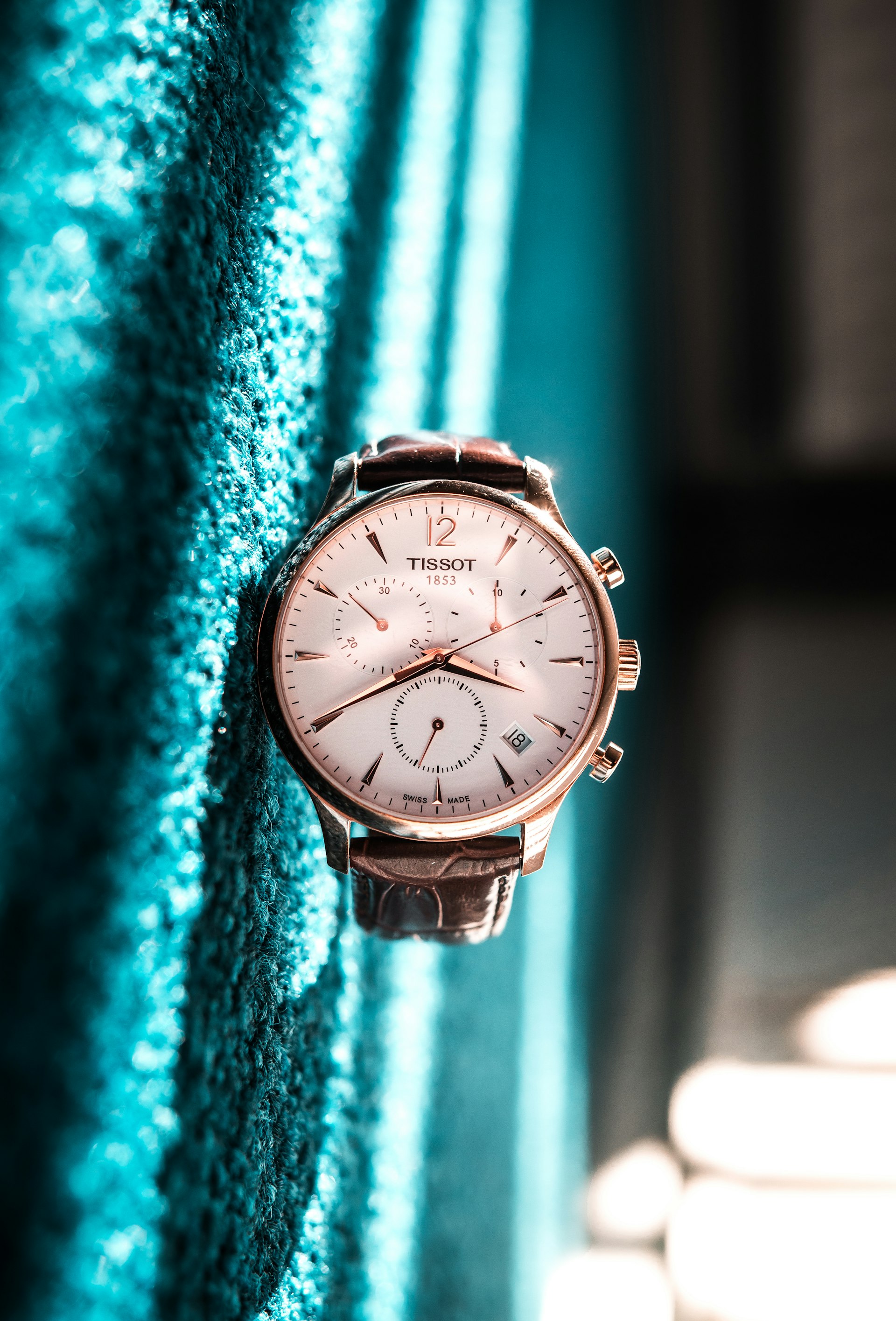 Watch on dark background